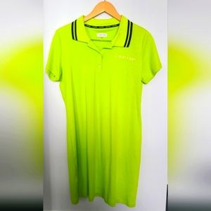 Calvin Klein Polo Dress - Lime green, Size L